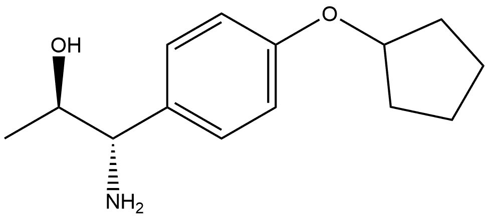 (1S,2R)-1-AMINO-1-(4-CYCLOPENTYLOXYPHENYL)PROPAN-2-OL Structure