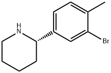 (2S)-2-(3-bromo-4-methylphenyl)piperidine Structure