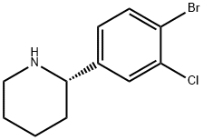 (2S)-2-(4-bromo-3-chlorophenyl)piperidine Structure