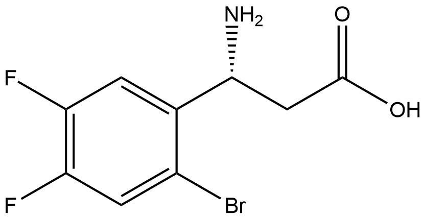 (3R)-3-amino-3-(2-bromo-4,5-difluorophenyl)propanoic acid Structure