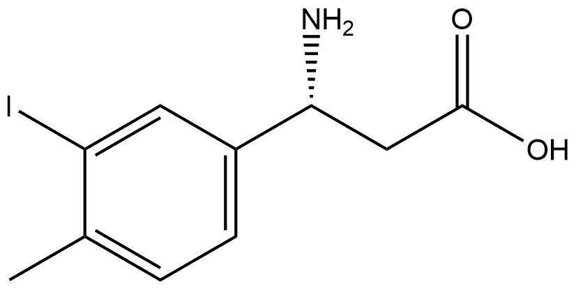 (3R)-3-amino-3-(3-iodo-4-methylphenyl)propanoic acid Structure