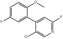 Pyridine, 5-chloro-2-fluoro-4-(5-fluoro-2-methoxyphenyl)- Structure