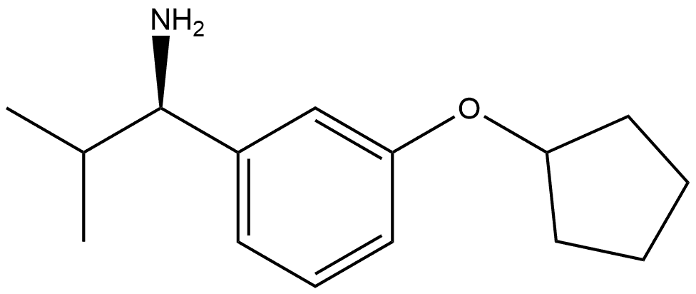 (1R)-1-(3-CYCLOPENTYLOXYPHENYL)-2-METHYLPROPYLAMINE Structure