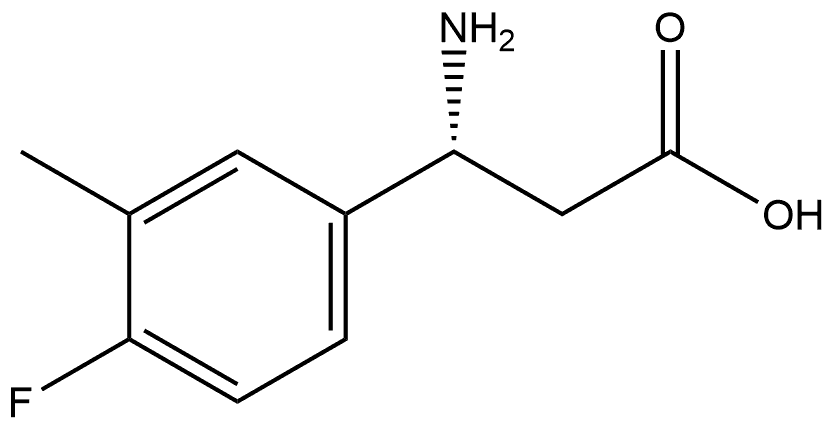 (3R)-3-amino-3-(4-fluoro-3-methylphenyl)propanoic acid Structure