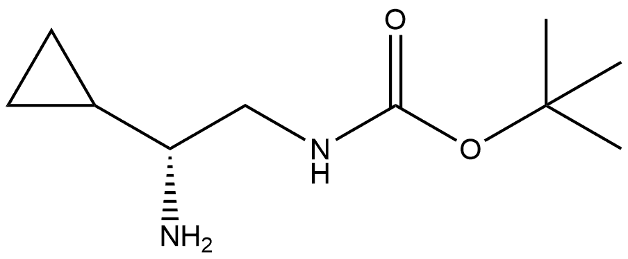 Carbamic acid, N-[(2R)-2-amino-2-cyclopropylethyl]-, 1,1-dimethylethyl ester Structure