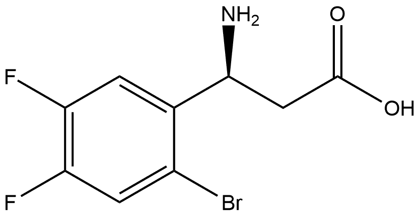 (3S)-3-amino-3-(2-bromo-4,5-difluorophenyl)propanoic acid Structure