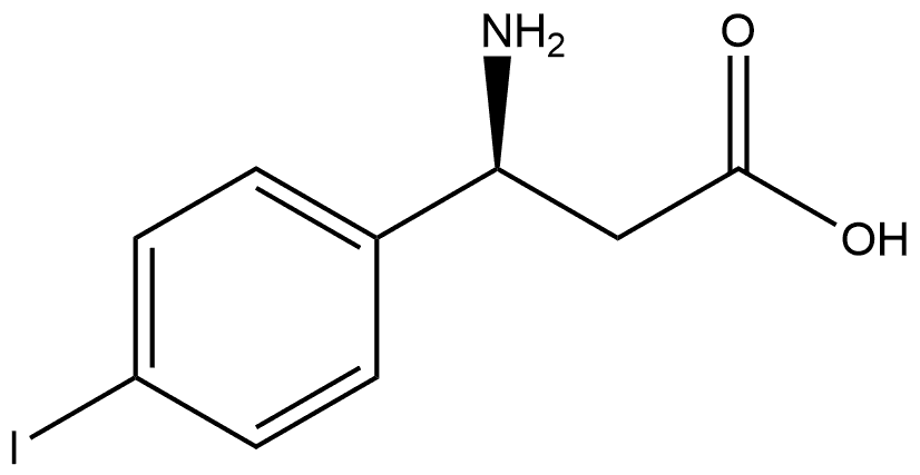 Benzenepropanoic acid, β-amino-4-iodo-, (βS)- Structure