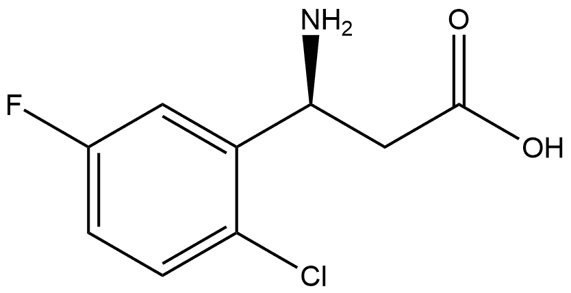 Benzenepropanoic acid, β-amino-2-chloro-5-fluoro-, (βS)- Structure