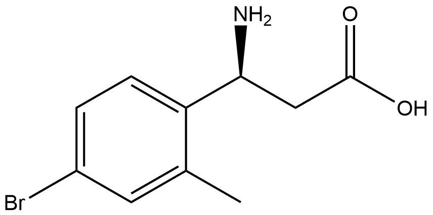 (3S)-3-azaniumyl-3-(4-bromo-2-methylphenyl)propanoate Structure