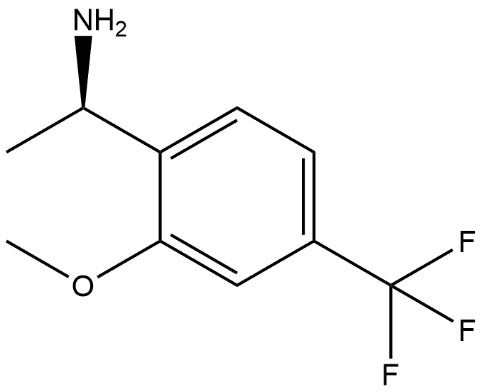 Benzenemethanamine, 2-methoxy-α-methyl-4-(trifluoromethyl)-, (αR)- 구조식 이미지