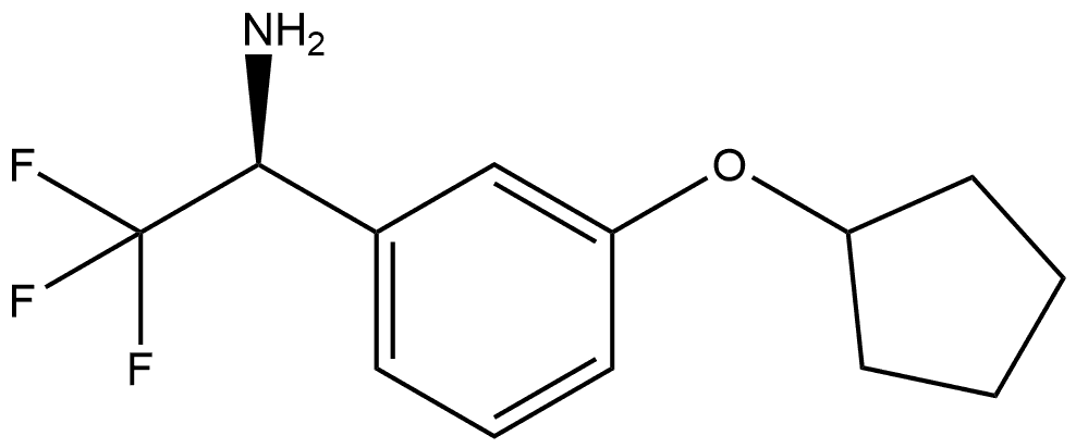 (1S)-1-(3-CYCLOPENTYLOXYPHENYL)-2,2,2-TRIFLUOROETHYLAMINE Structure