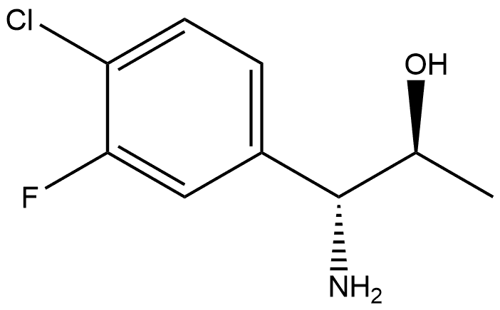 (1R,2S)-1-AMINO-1-(4-CHLORO-3-FLUOROPHENYL)PROPAN-2-OL Structure