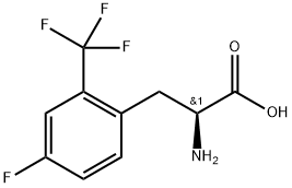 (2S)-2-amino-3-[4-fluoro-2-(trifluoromethyl)phenyl]propanoic acid Structure