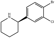 (2R)-2-(4-bromo-3-chlorophenyl)piperidine Structure