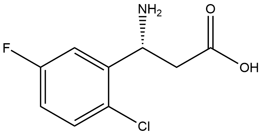 (3R)-3-amino-3-(2-chloro-5-fluorophenyl)propanoic acid Structure