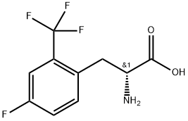 (2R)-2-amino-3-[4-fluoro-2-(trifluoromethyl)phenyl]propanoic acid Structure