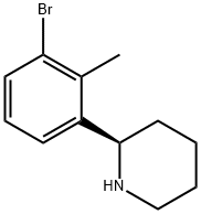 (2R)-2-(3-bromo-2-methylphenyl)piperidine Structure