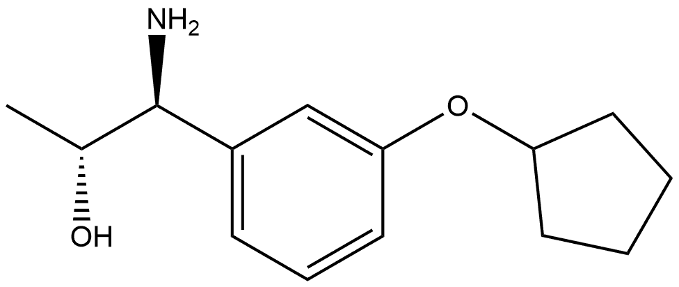 (1S,2R)-1-AMINO-1-(3-CYCLOPENTYLOXYPHENYL)PROPAN-2-OL Structure