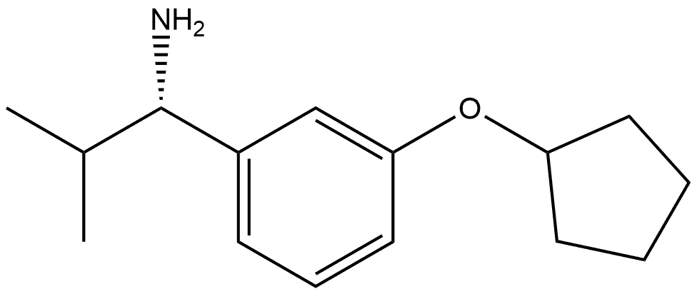 (1S)-1-(3-CYCLOPENTYLOXYPHENYL)-2-METHYLPROPYLAMINE Structure