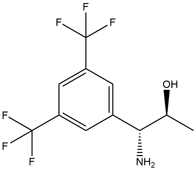 (1R,2S)-1-AMINO-1-[3,5-BIS(TRIFLUOROMETHYL)PHENYL]PROPAN-2-OL Structure