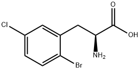 L-Phenylalanine, 2-bromo-5-chloro- Structure