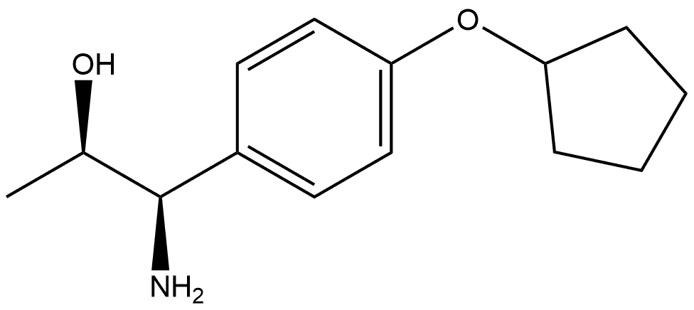 (1R,2R)-1-AMINO-1-(4-CYCLOPENTYLOXYPHENYL)PROPAN-2-OL Structure