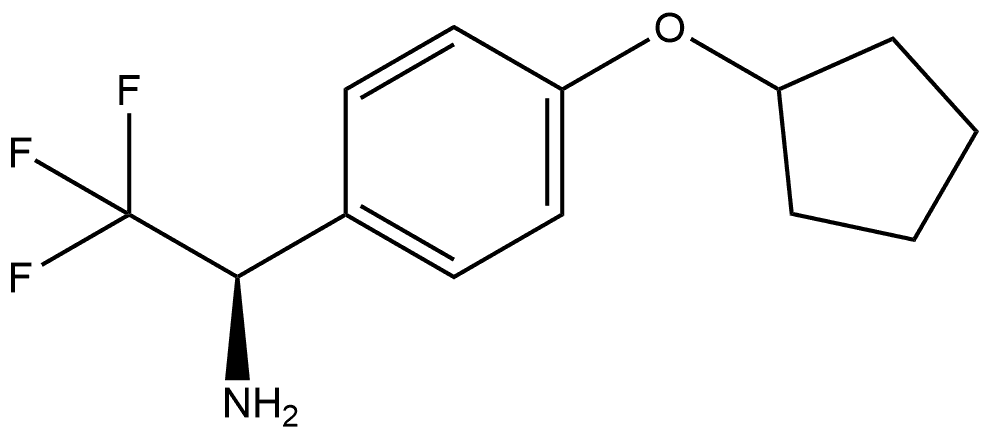 (1R)-1-(4-CYCLOPENTYLOXYPHENYL)-2,2,2-TRIFLUOROETHYLAMINE Structure