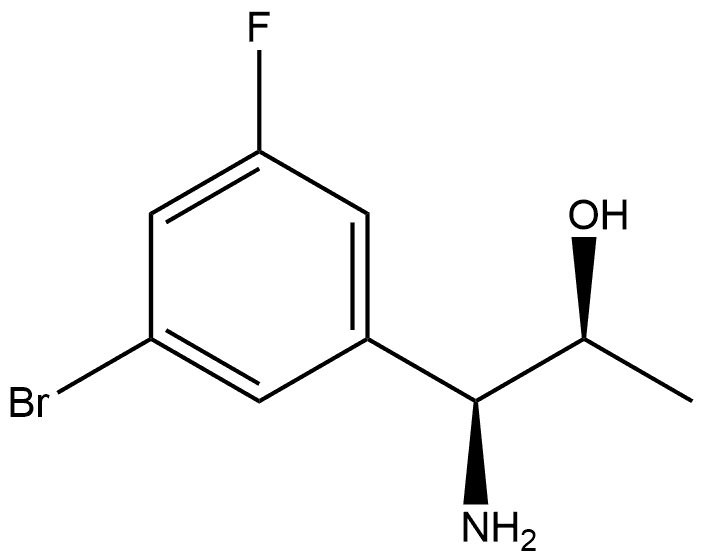 (1S,2S)-1-AMINO-1-(3-BROMO-5-FLUOROPHENYL)PROPAN-2-OL Structure