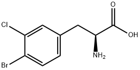 L-Phenylalanine, 4-bromo-3-chloro- 구조식 이미지