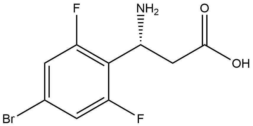 (3R)-3-AMINO-3-(4-BROMO-2,6-DIFLUOROPHENYL)PROPANOIC ACID Structure