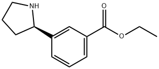 Benzoic acid, 3-(2R)-2-pyrrolidinyl-, ethyl ester Structure