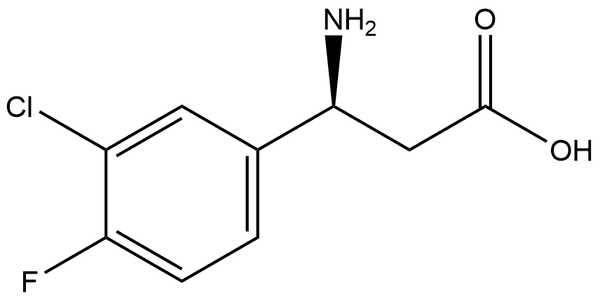 (3S)-3-amino-3-(3-chloro-4-fluorophenyl)propanoic acid Structure