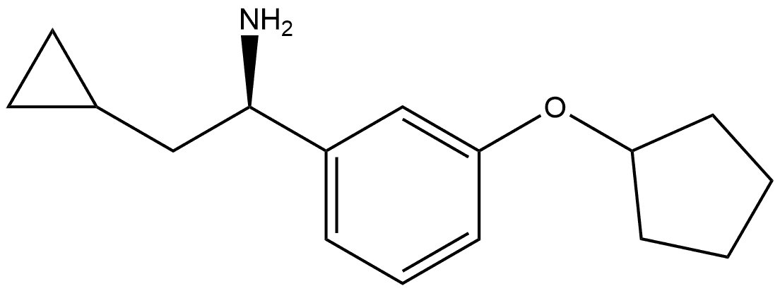 (1R)-1-(3-CYCLOPENTYLOXYPHENYL)-2-CYCLOPROPYLETHYLAMINE Structure