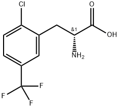 (2R)-2-amino-3-[2-chloro-5-(trifluoromethyl)phenyl]propanoic acid Structure