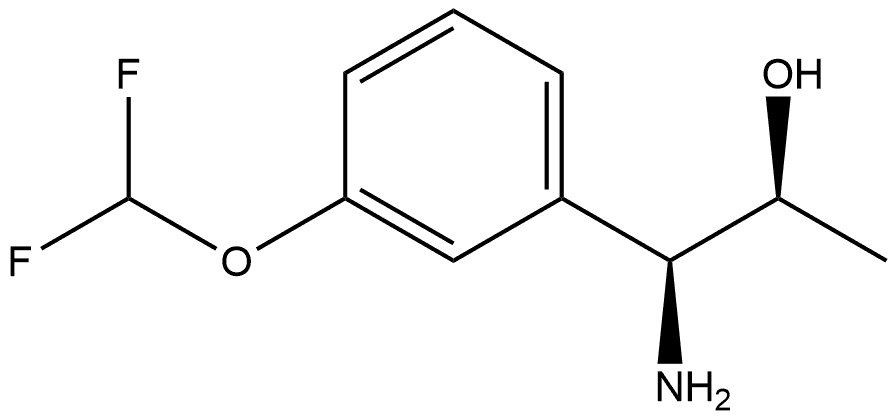 (1S,2S)-1-AMINO-1-[3-(DIFLUOROMETHOXY)PHENYL]PROPAN-2-OL Structure