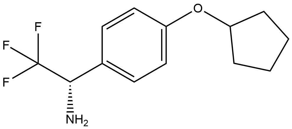 (1S)-1-(4-CYCLOPENTYLOXYPHENYL)-2,2,2-TRIFLUOROETHYLAMINE Structure