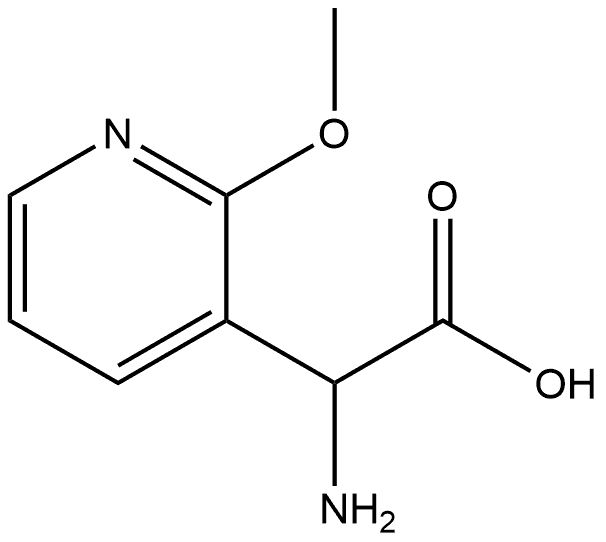 3-Pyridineacetic acid, α-amino-2-methoxy- 구조식 이미지