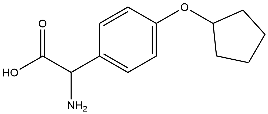 2-Amino-2-(4-cyclopentyloxyphenyl)acetic acid Structure