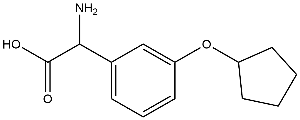 2-Amino-2-(3-cyclopentyloxyphenyl)acetic acid Structure