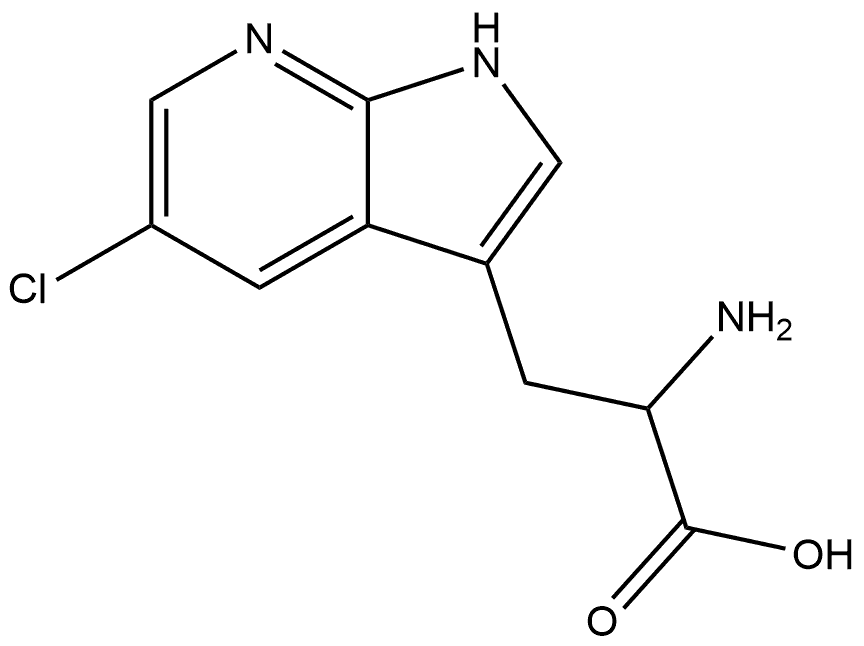 2-Amino-3-(5-chloro-1H-pyrrolo[2,3-b]pyridin-3-yl)propanoic acid Structure