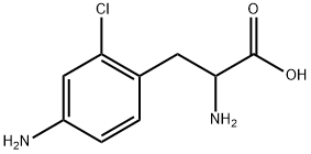 2-amino-3-(4-amino-2-chlorophenyl)propanoic acid 구조식 이미지