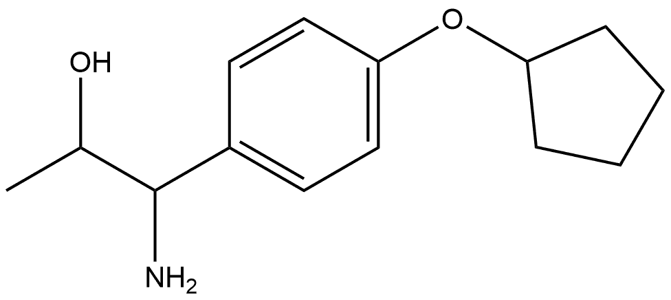 1-AMINO-1-(4-CYCLOPENTYLOXYPHENYL)PROPAN-2-OL Structure