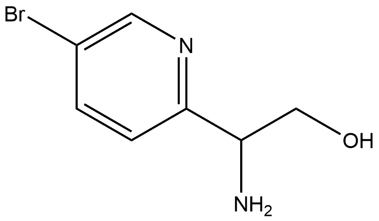 2-Pyridineethanol, β-amino-5-bromo- Structure