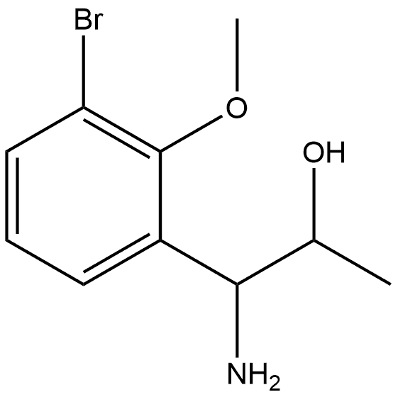 1-AMINO-1-(3-BROMO-2-METHOXYPHENYL)PROPAN-2-OL Structure