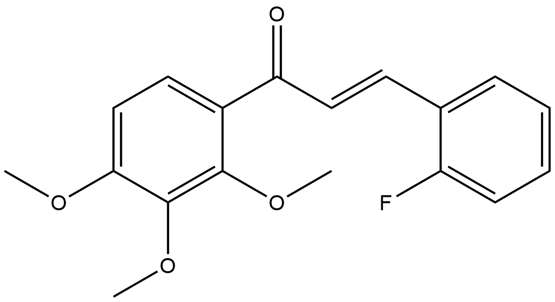 (2E)-3-(2-Fluorophenyl)-1-(2,3,4-trimethoxyphenyl)-2-propen-1-one Structure