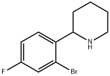 2-(2-bromo-4-fluorophenyl)piperidine Structure