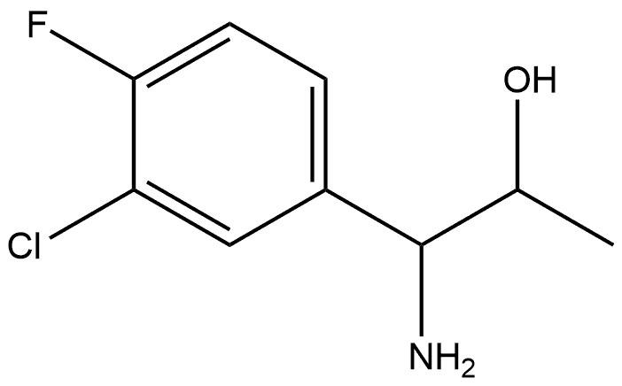 1-AMINO-1-(3-CHLORO-4-FLUOROPHENYL)PROPAN-2-OL Structure