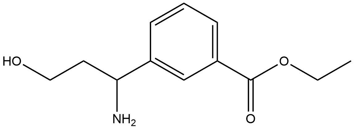 ethyl?3-(1-amino-3-hydroxypropyl)benzoate Structure