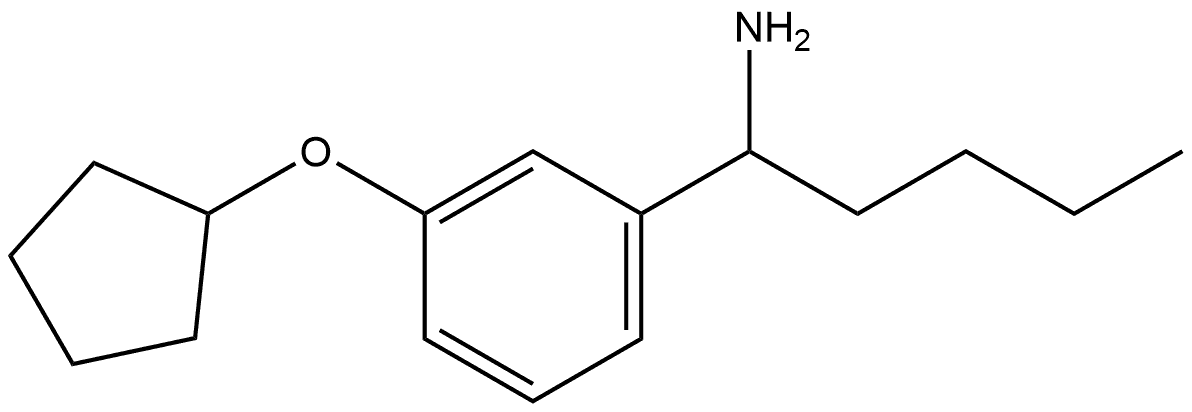 1-(3-Cyclopentyloxyphenyl)pentylamine Structure