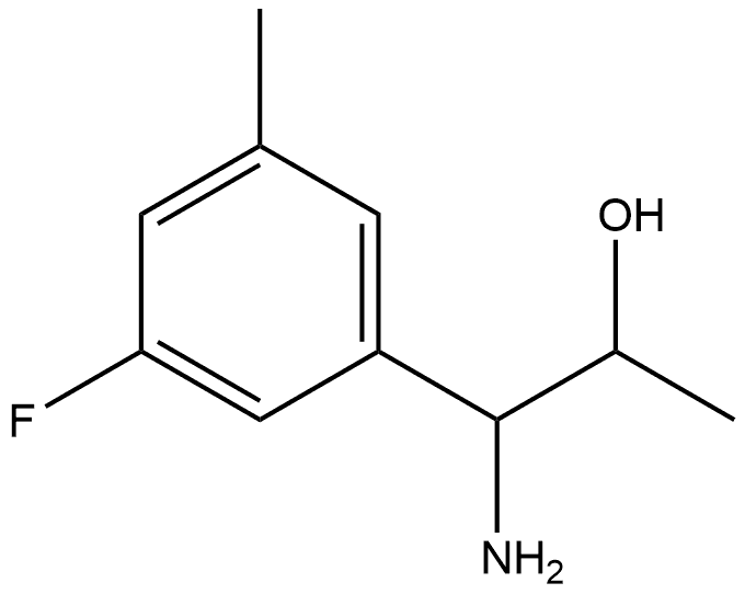 1-AMINO-1-(3-FLUORO-5-METHYLPHENYL)PROPAN-2-OL Structure